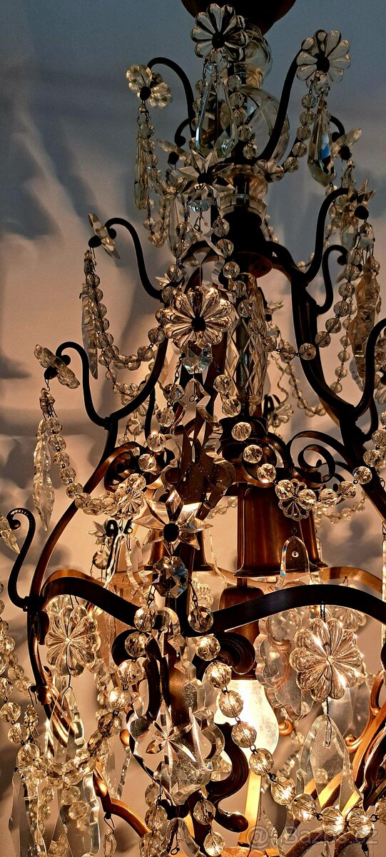 Velký starožitný lustr 1920-30 - 7