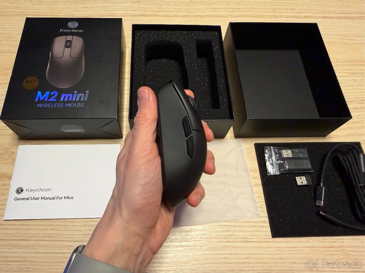 Keychron M2 Mini Wireless Mouse (PixArt 3950, až 8K 30.000) - 7