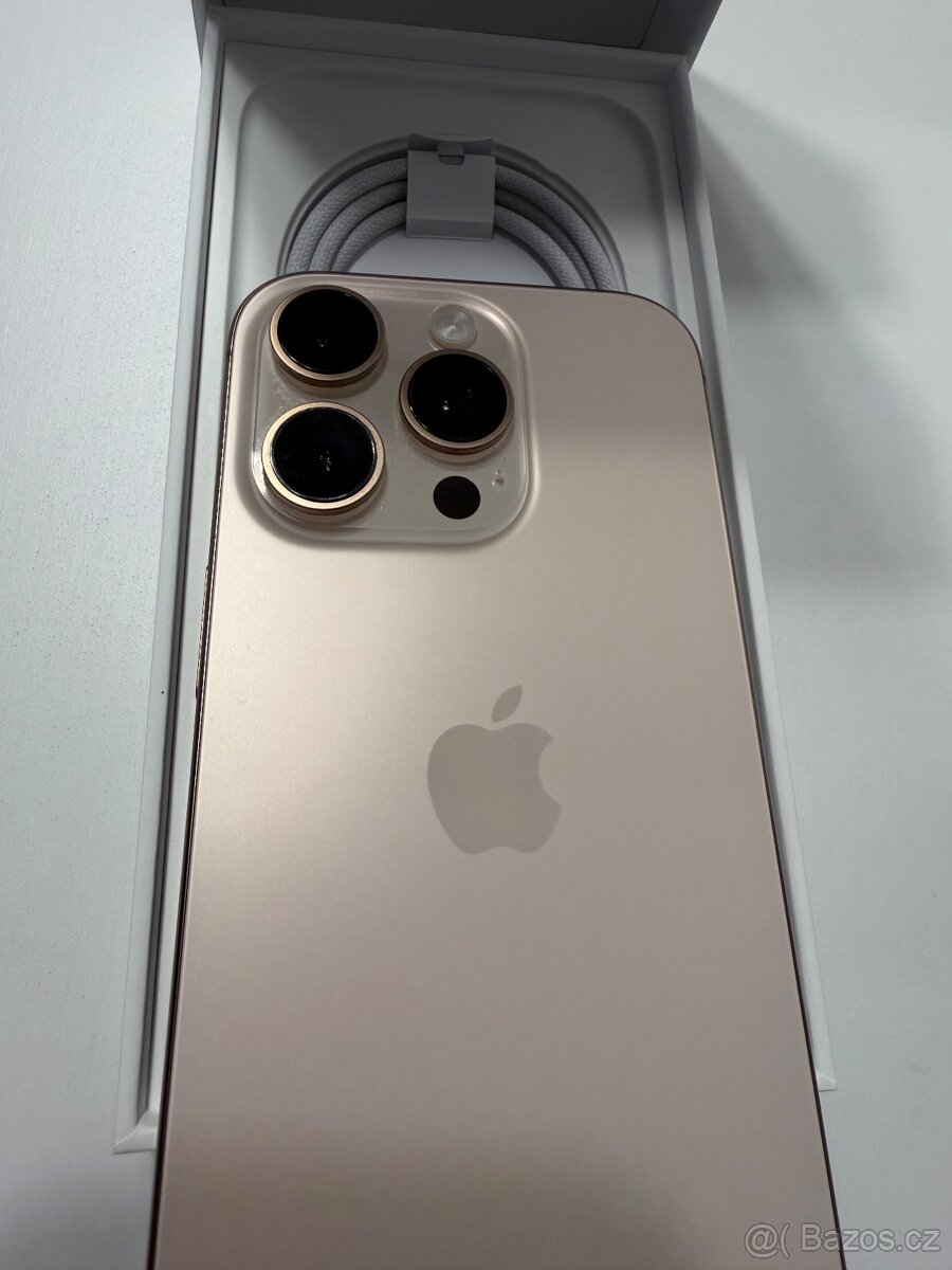 Prodám iPhone 16 Pro-Desert Titanium TOP STAV - 7