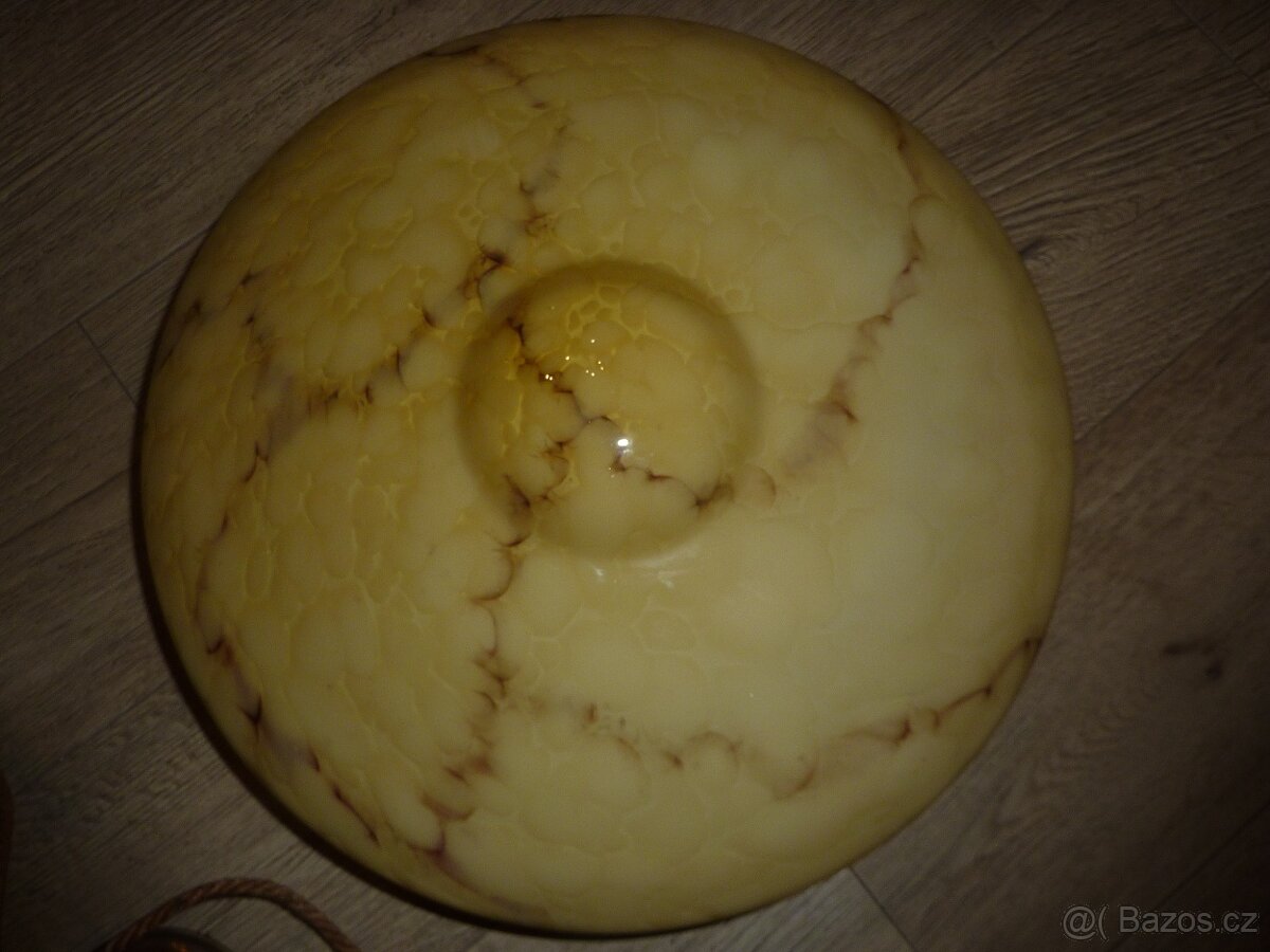 Starožitný lustr - sklo - 7