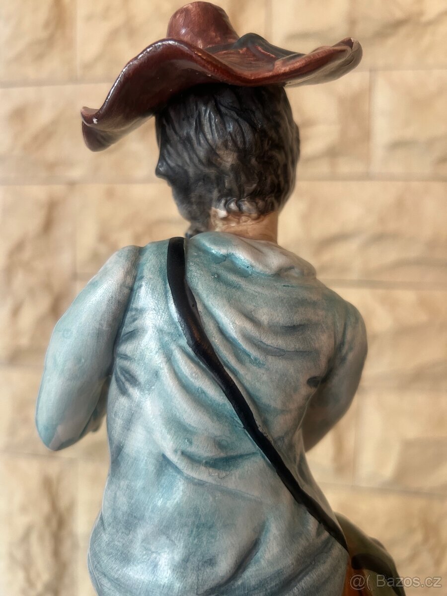 Porcelánová italská soška Capodimonte,značená 37cm - 7