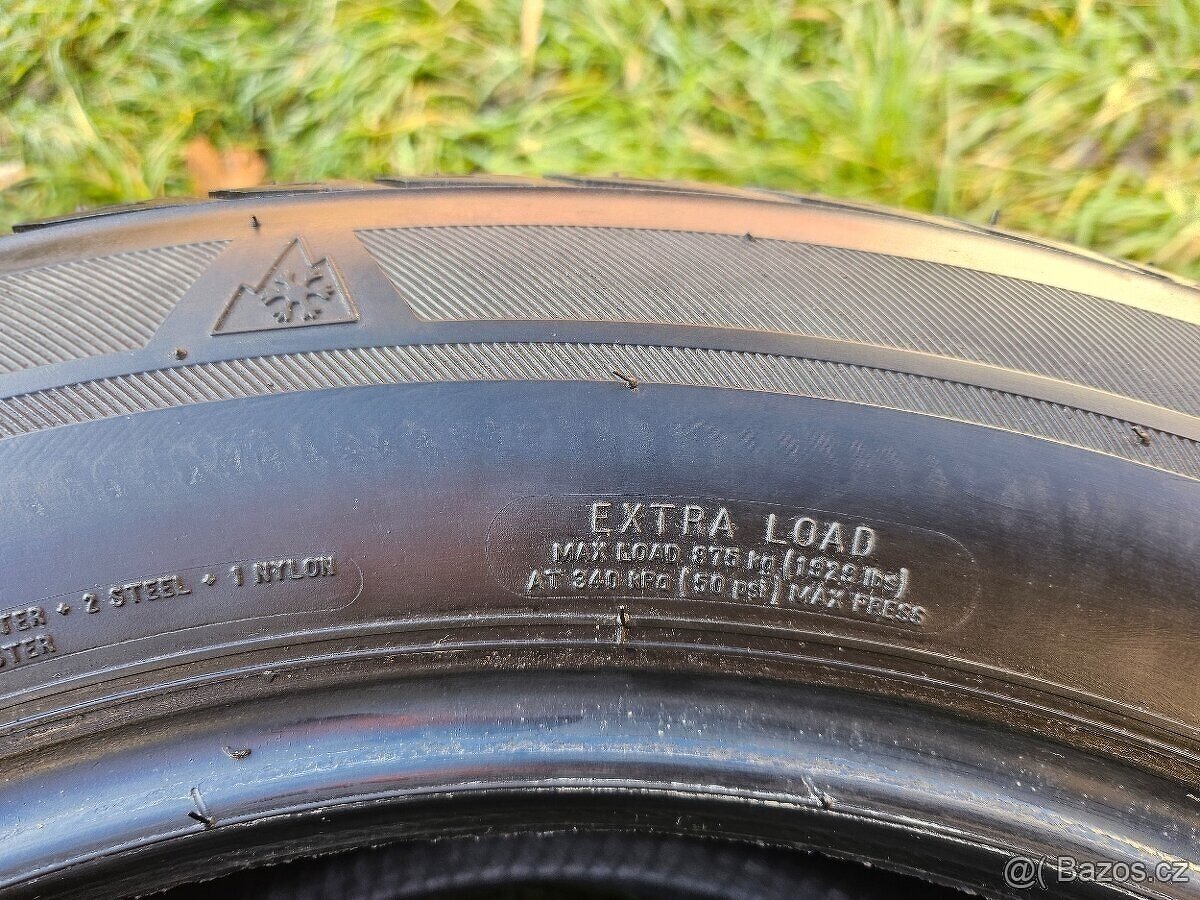 4x Zimní pneu Bridgestone + Kleber - 235/55 R17 XL - 85% - 7