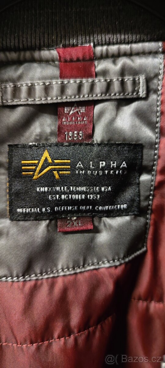 Bunda Alpha Industries MA-1 VF NASA battlewash washed stone - 7