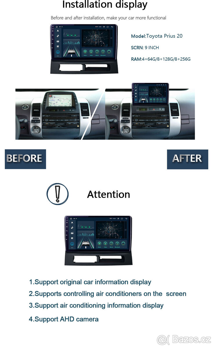 Autorádio pro Toyota Prius 2003-2009 (Android) - 7