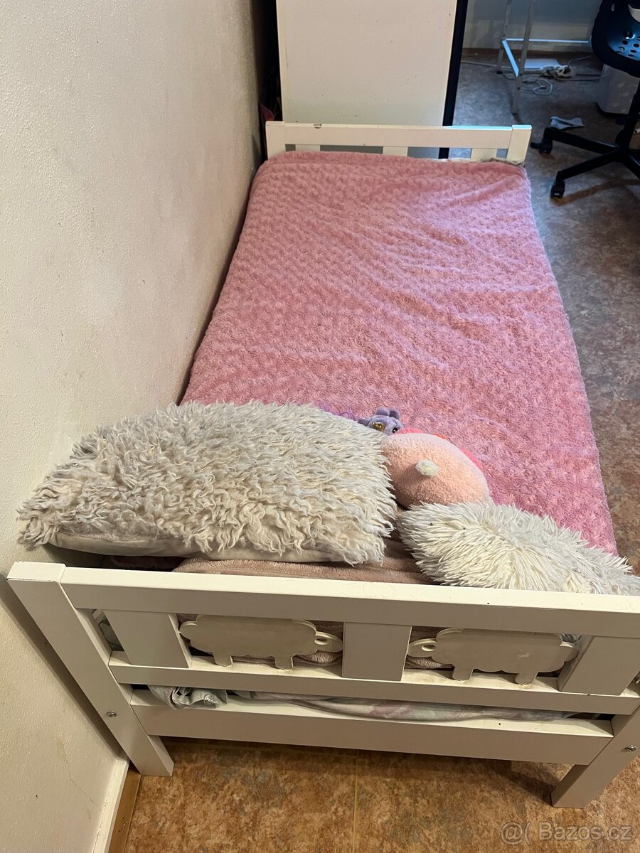 Dětská postel bílá a červená - 7