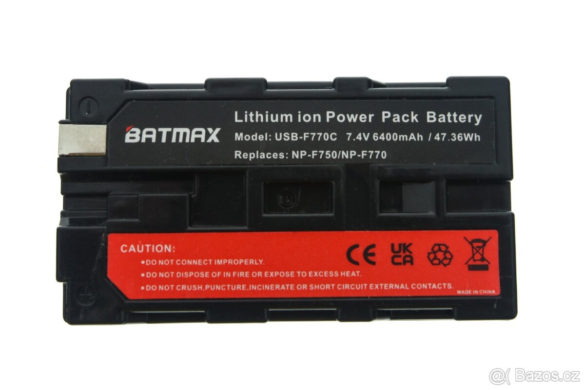 BATMAX USB-F770C NP-F770 baterie 6400 mAh s USB-C - 7
