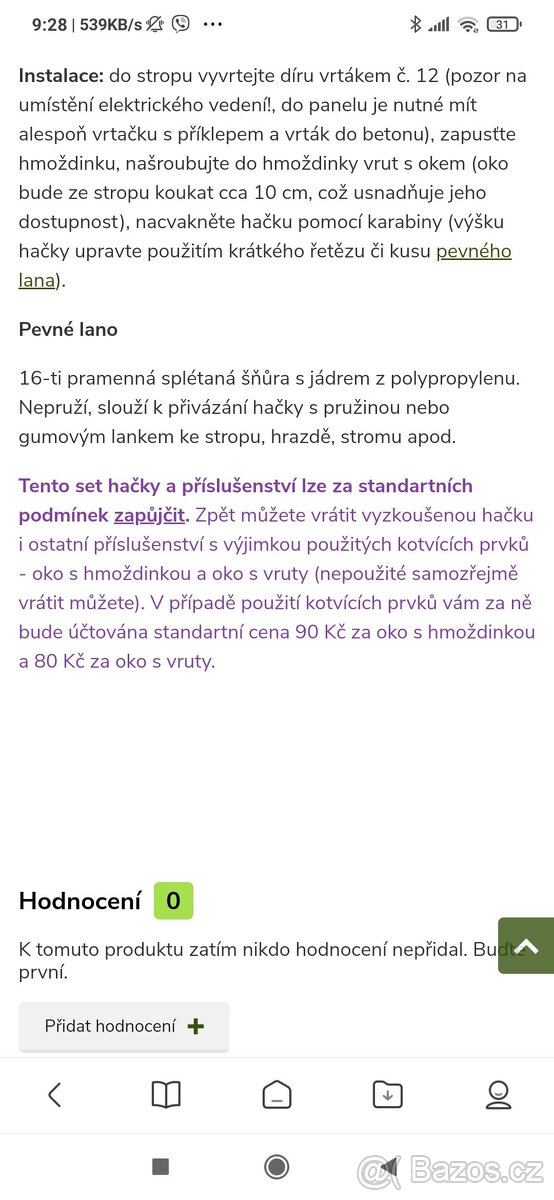 Závěsná Hacka Tiki Měchulka - dvojitá - 7