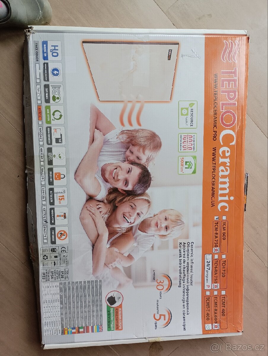 Keramický infrapanel 750w, 450w - 7