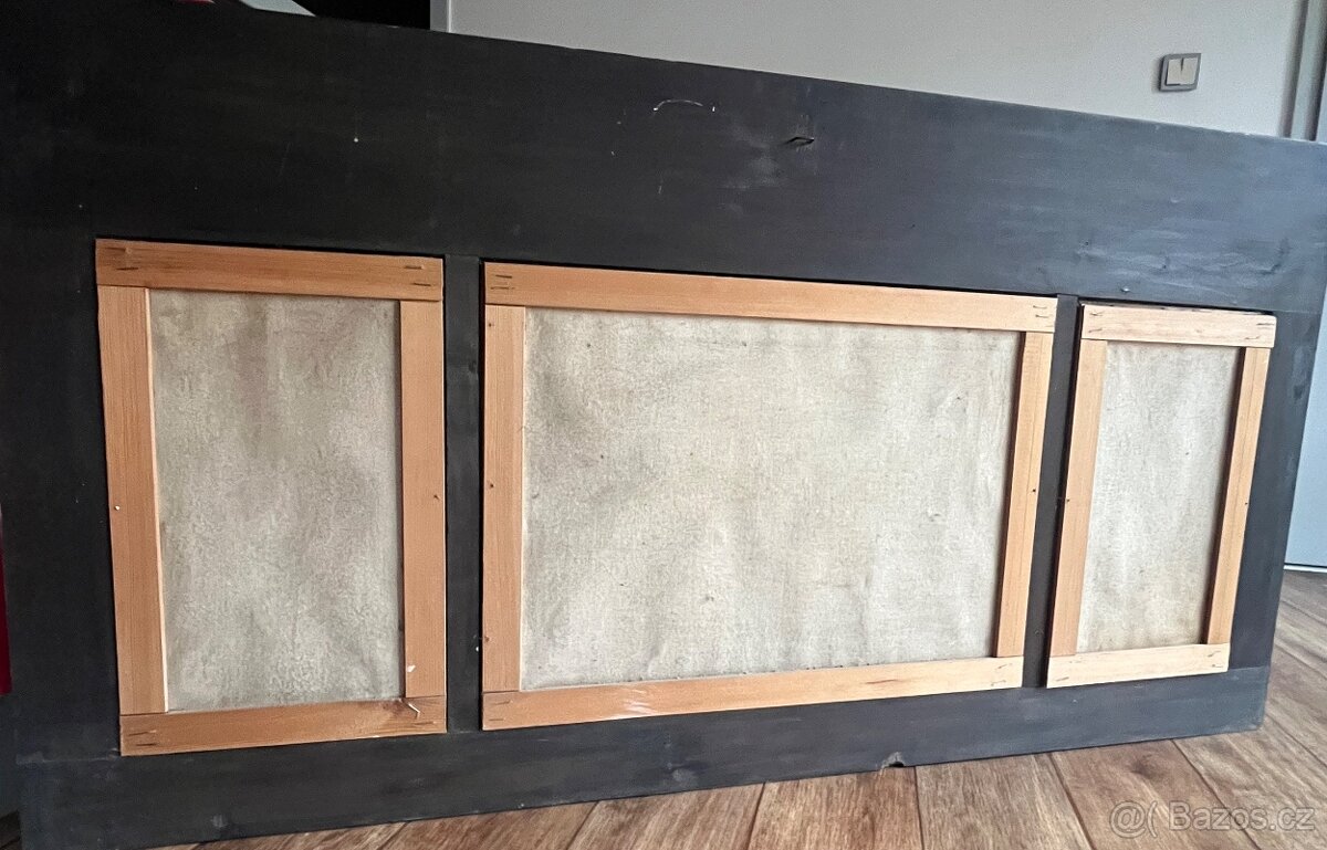 Secesní obrazový panel – triptych kolem roku 1900 - 7