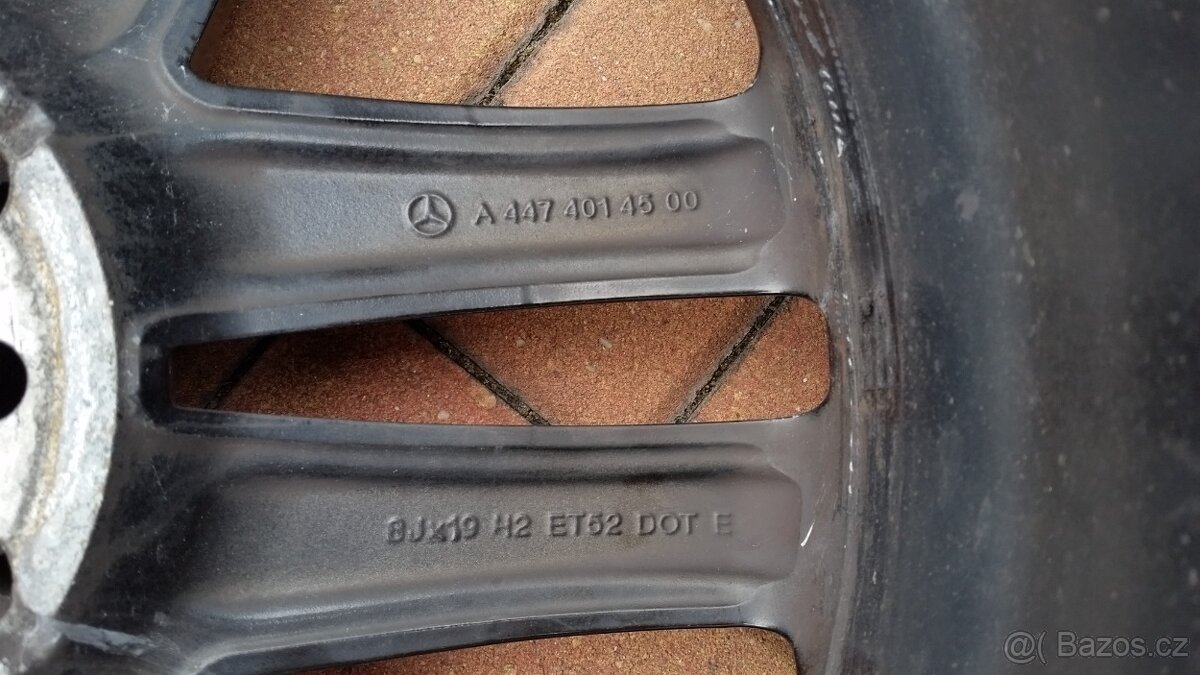 Letní sada MERCEDES W447 5x112 R19 NOVÉ pneu 245/45/19 r2025 - 7