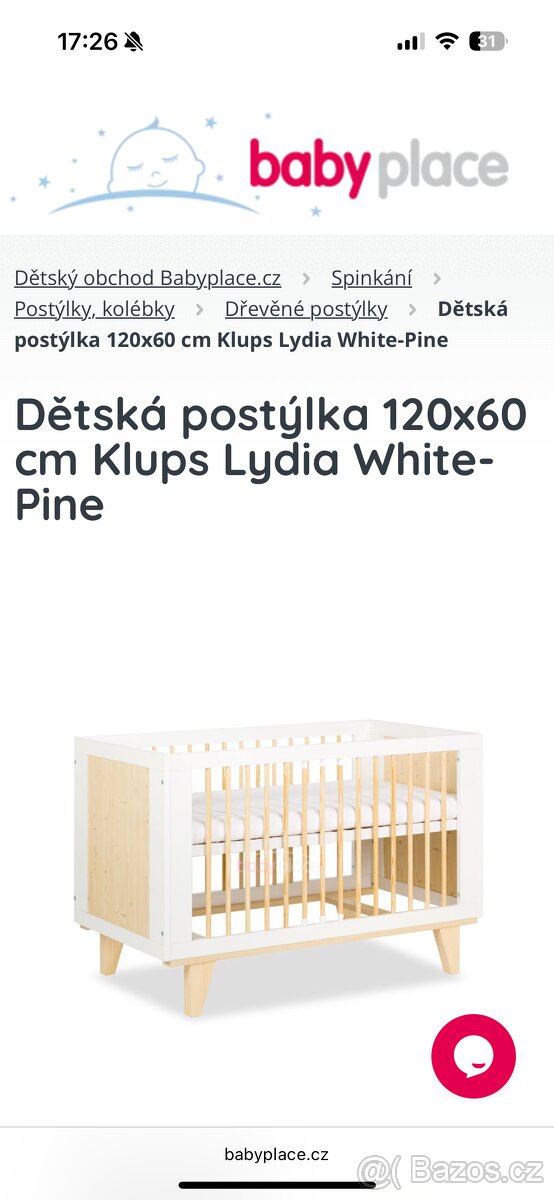 Dětská postýlka 120x60 s matrací (antialergickou) - 7