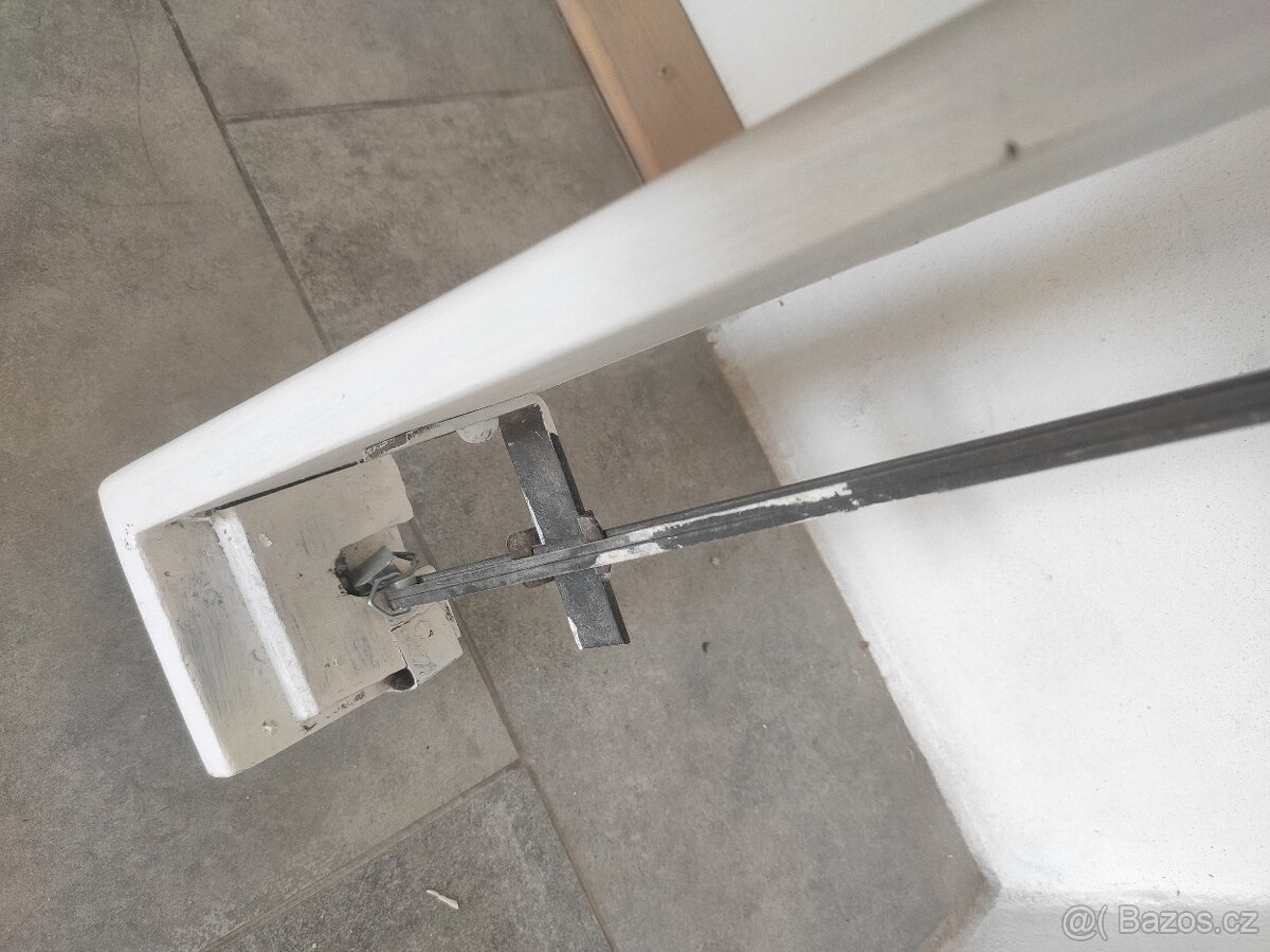 RETRO Garnýže / Garnýž na závěsy záclony dřevěné bílé - 7