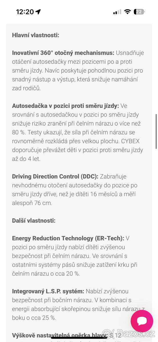 Cybex autosedacka - 7