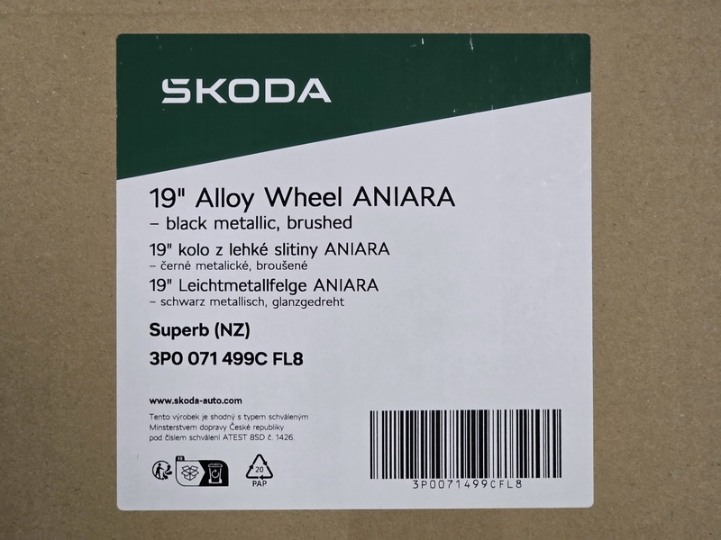 originál alu ŠKODA Superb IV Aniara 8x19" 5x112 ET44 R19 - 7