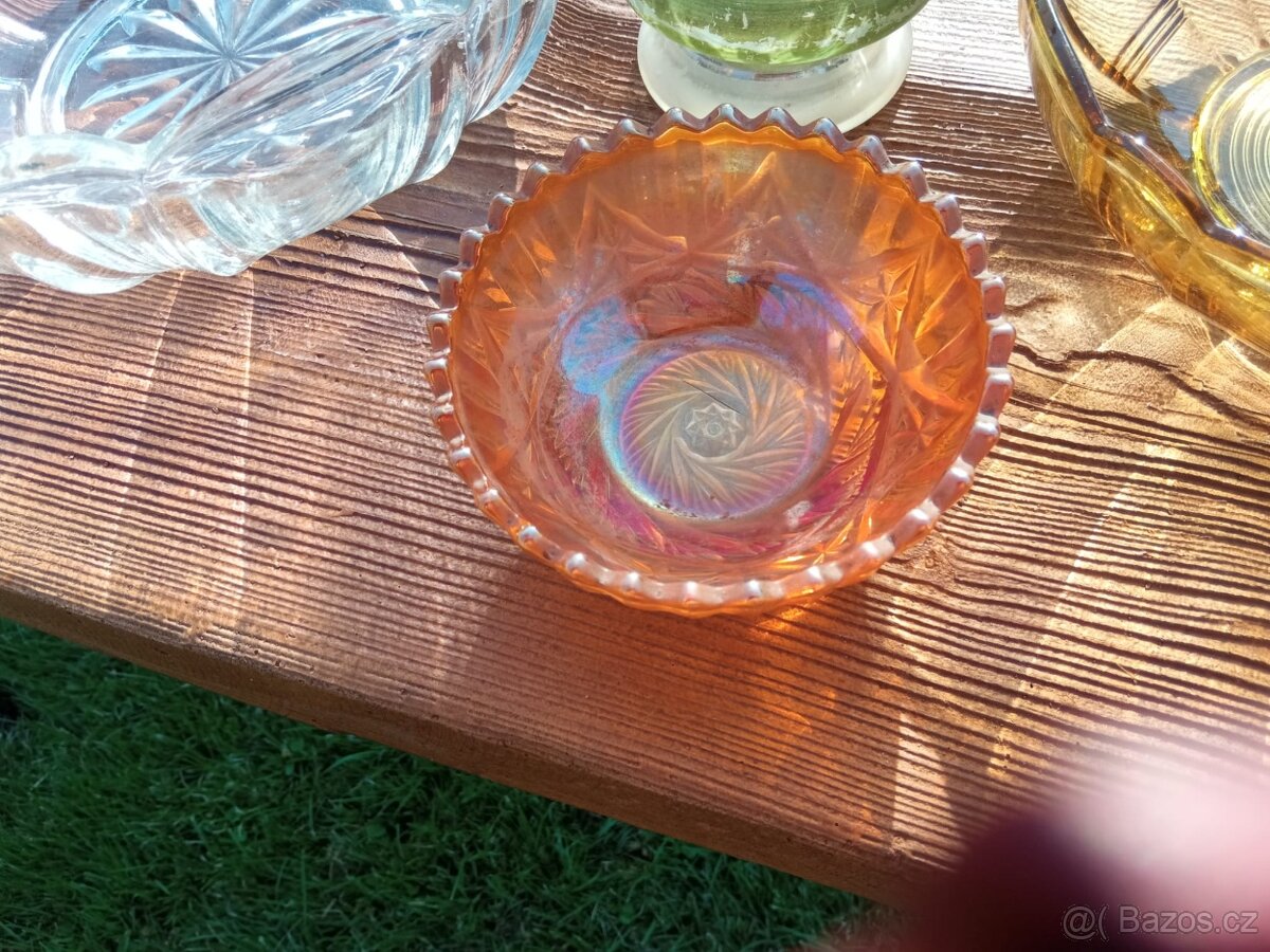 Retro skleněné misky, sklenice s víčkem - 7