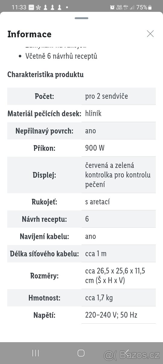 Nový nerozbalený sendvičovač - 7