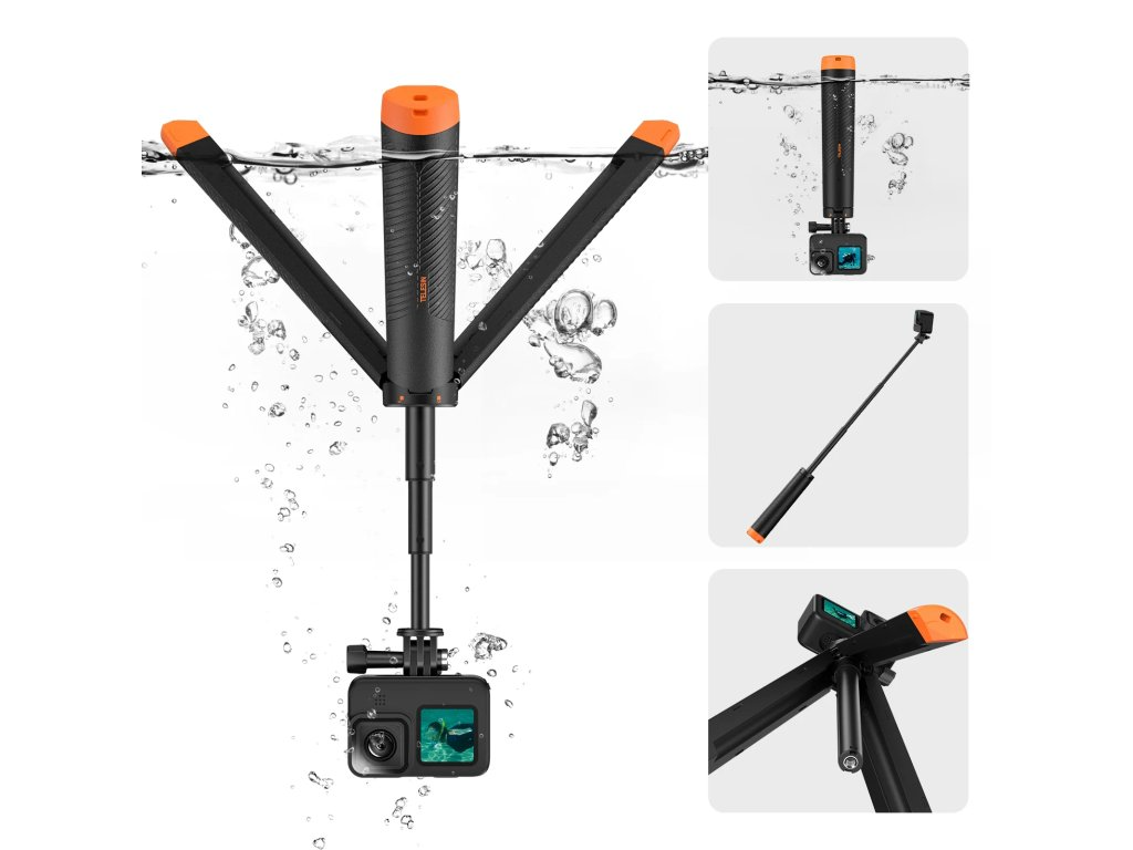 Prodám selfie, stativ tyč Telesin pro GoPro - 7