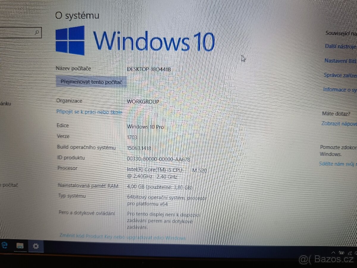 Notebook do dílny, garáže, na diagnostiku, na internet s W10 - 7