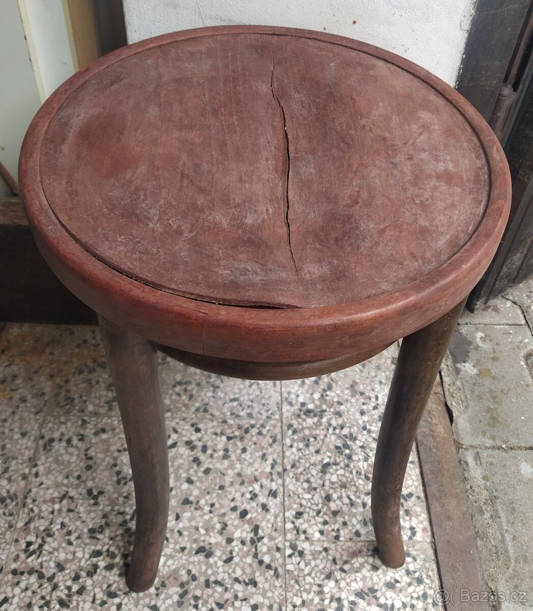 THONET židle + stolička.Židlička dětská + štokrle. - 7