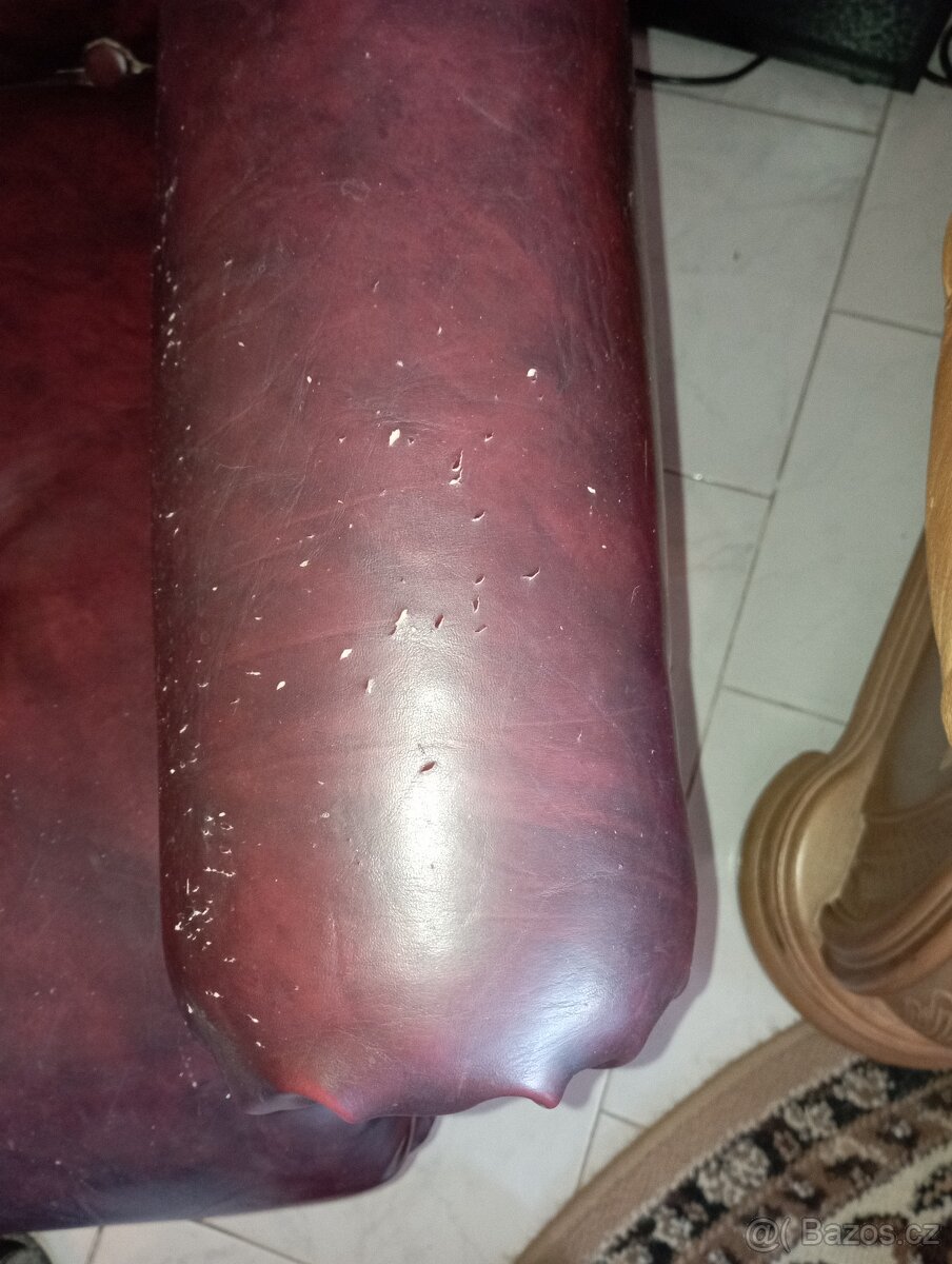 Prodám otočné a houpací křeslo - kůže - 7