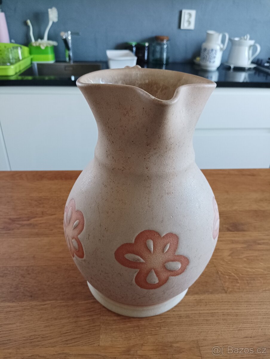 KERAMICKÝ DŽBÁN RUČNĚ DEKOROVANÝ - 7