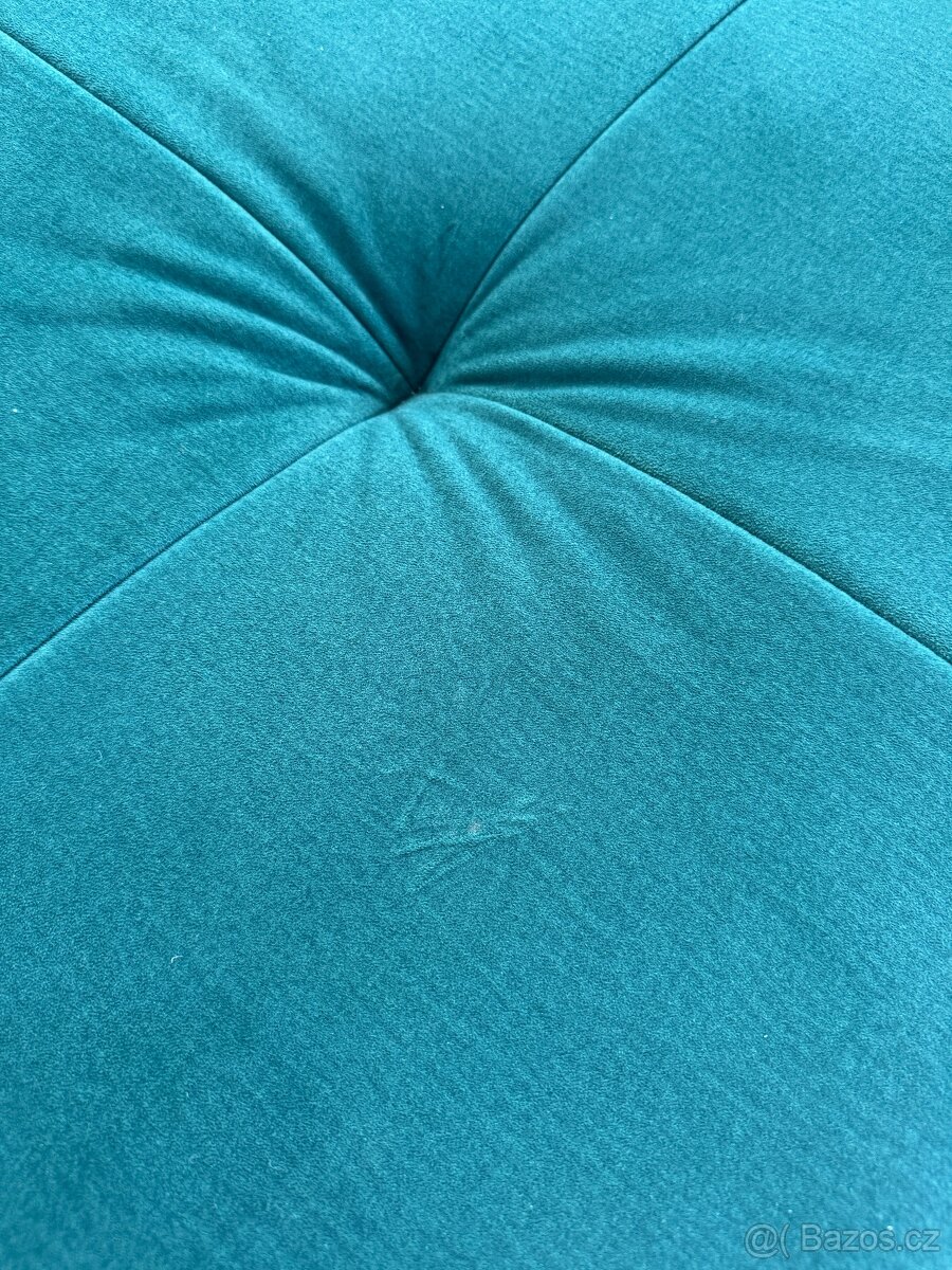 Rohová zelená sedací souprava - 7