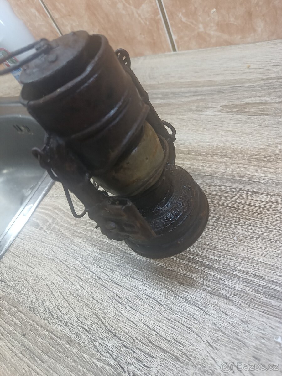 Stará německá lampa Feuerhand -Atom 75 - vzácná - 7