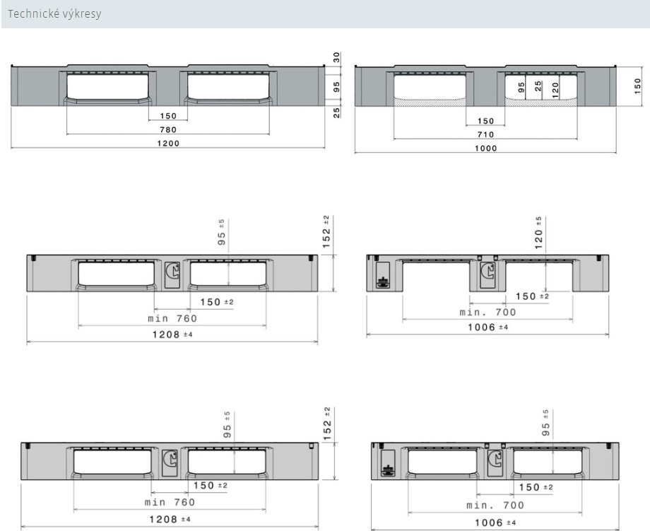 Transportní plastové palety 100x120cm, CRAEMER D3 - 7