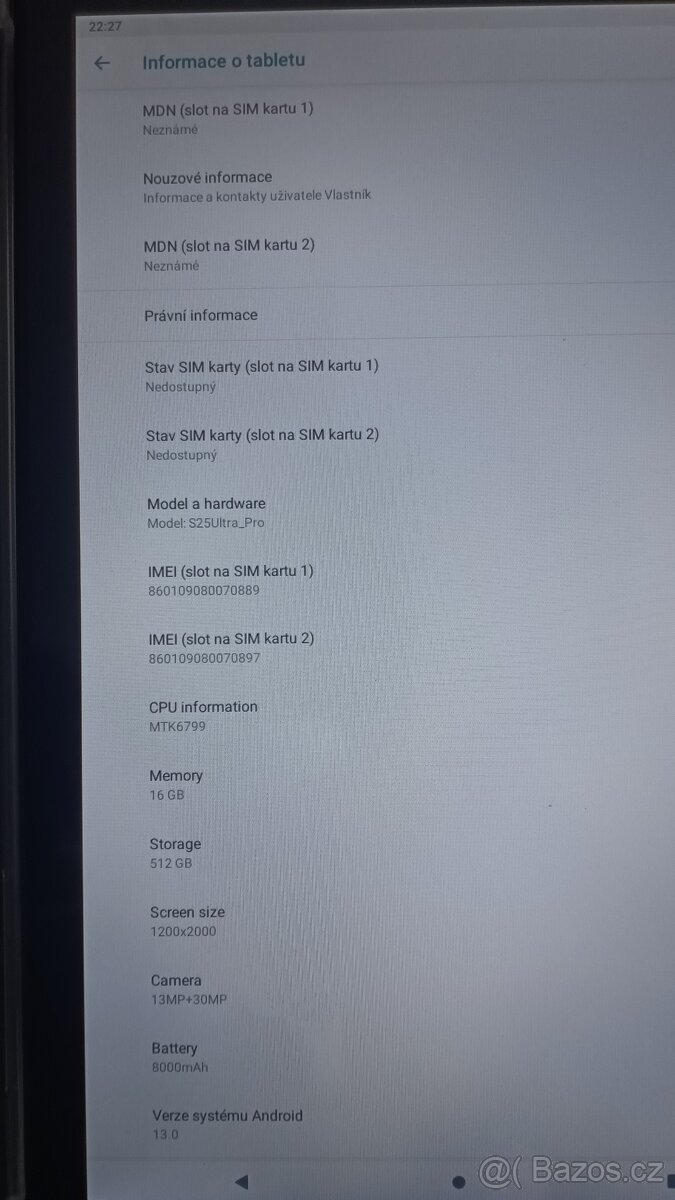 10,1´ Tablet S25 Ultra PRO 16/512Gb - 7