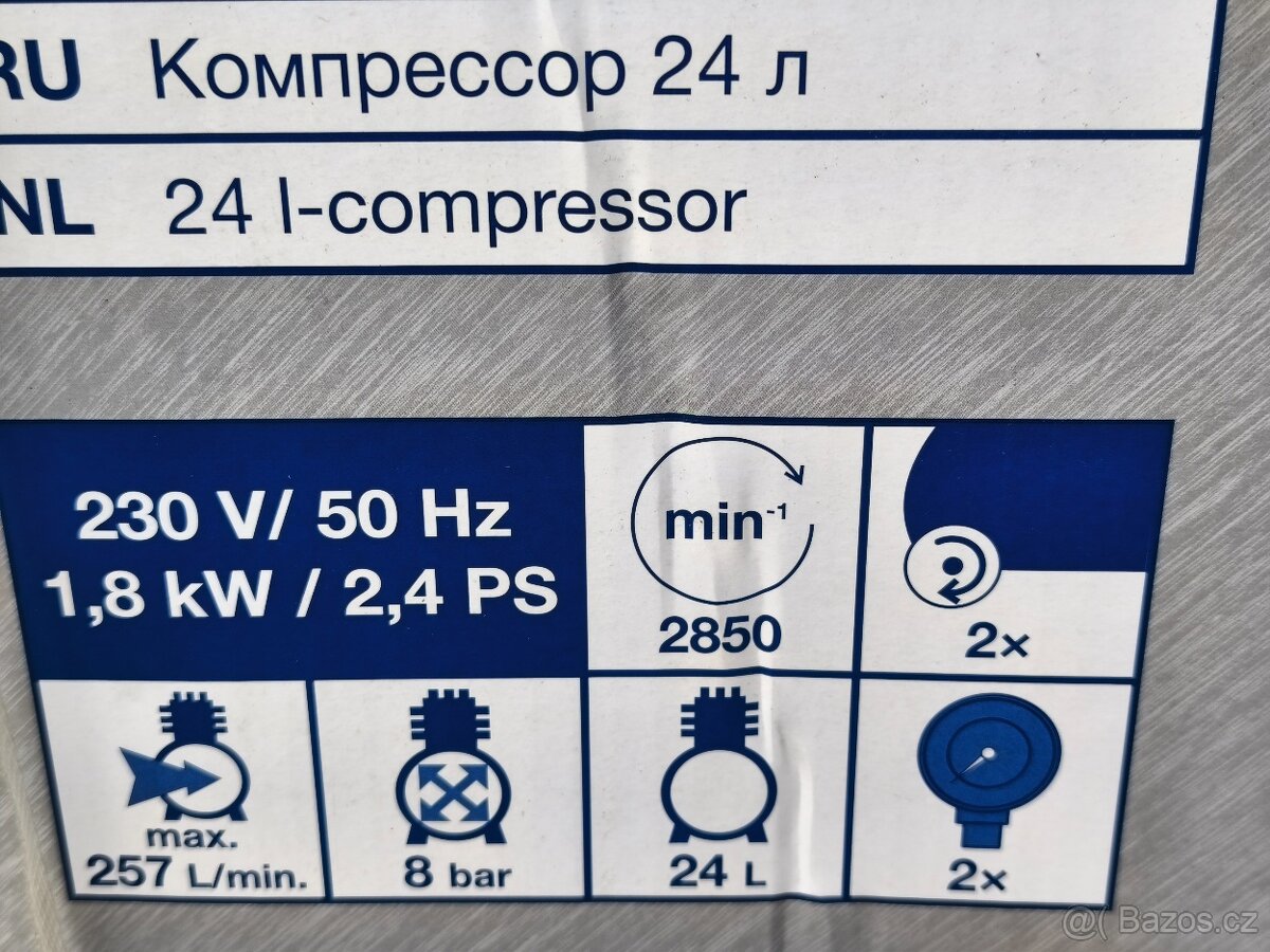 Prodám NEPOUŽITÝ olejový Kompresor LUX-TOOLS KPS-24/257 - 7