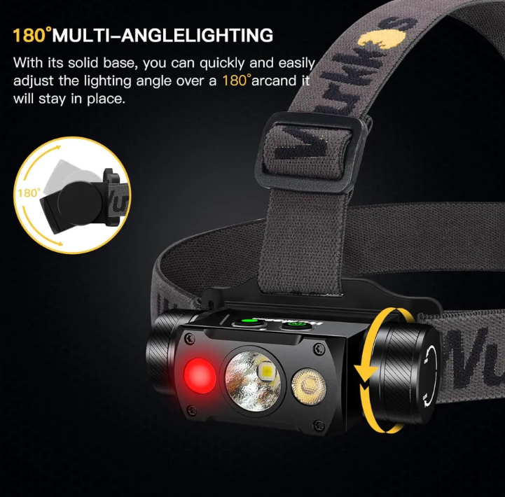 Čelovka Wurkkos HD50, LED, USB-C, 4000L, 5000mAh PECKA - 7