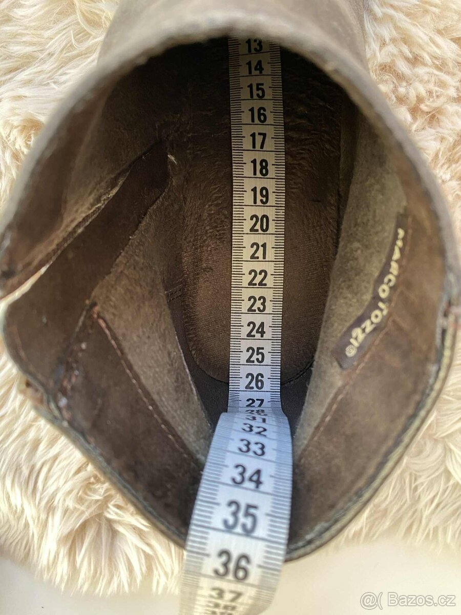 Kožené kotníkové boty Marco Tozzi - 7