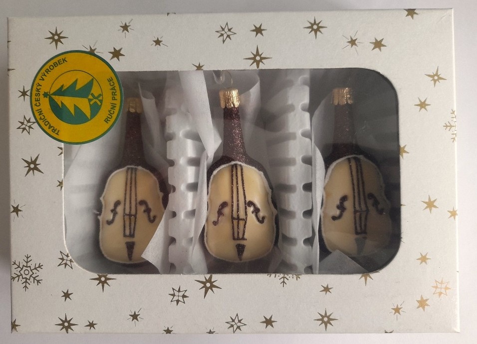 Vánoční ozdoby - ručně malované, skleněné - 7