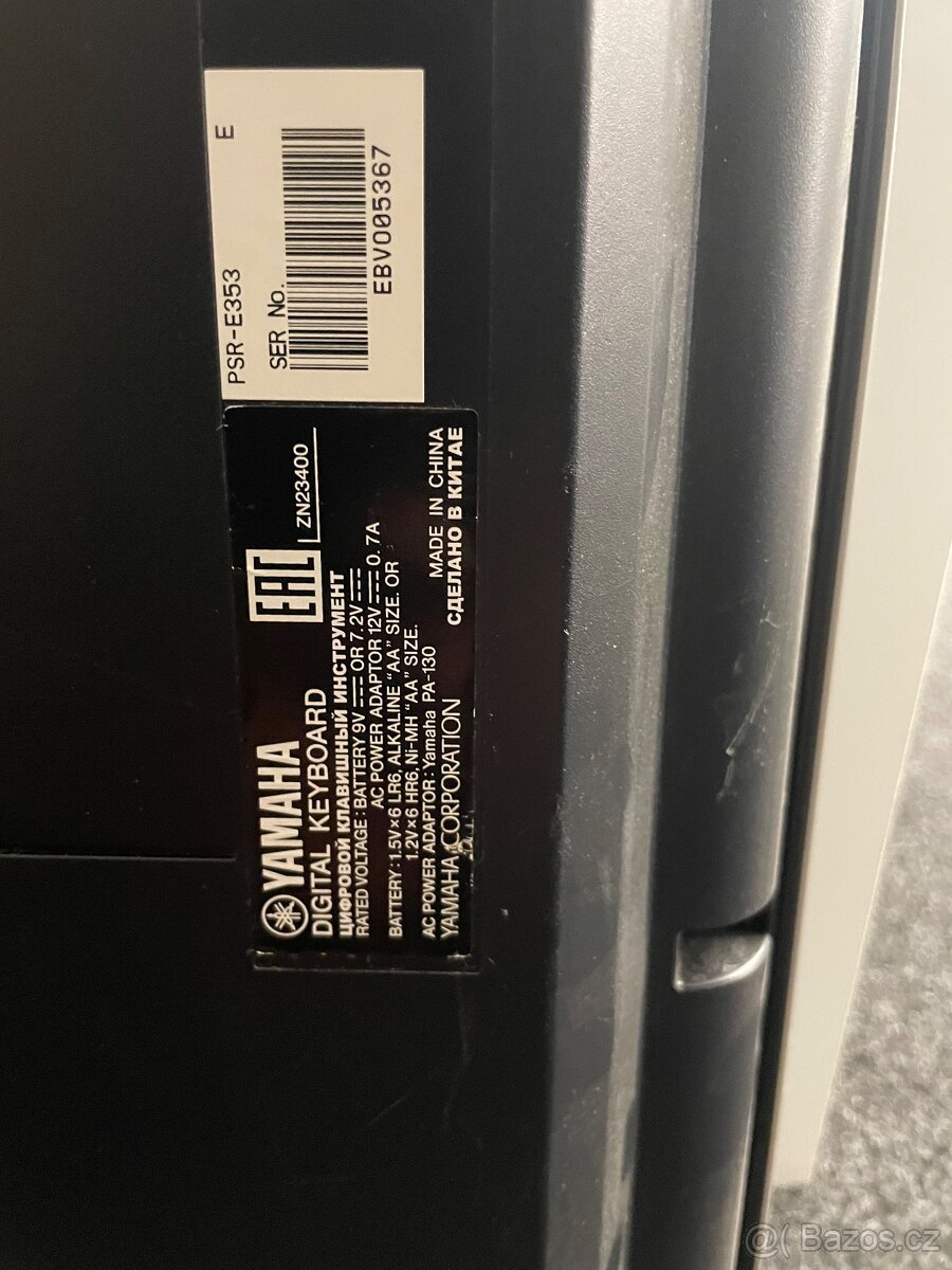 Klávesy Yamaha PSR-E353 - 7
