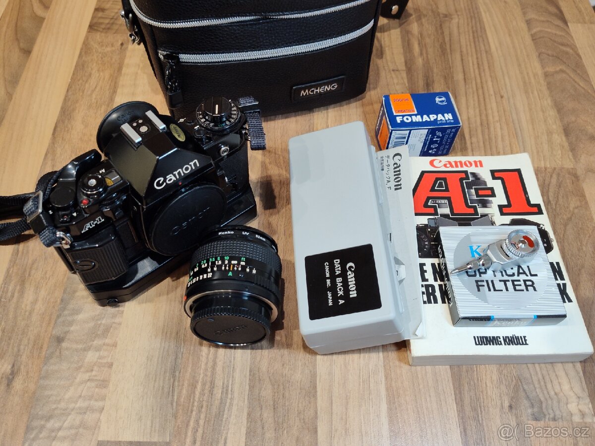 Canon A-1 + FD 28mm + příslušenství - 7