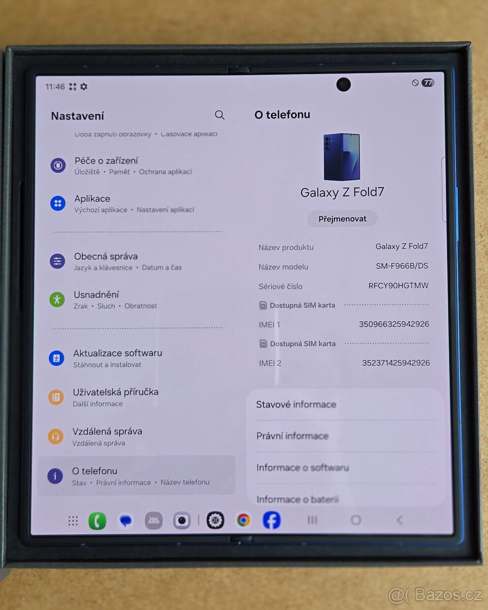 Samsung Galaxy Z Fold7 Fold 7 256GB modrý ZÁNOVNÍ - 7