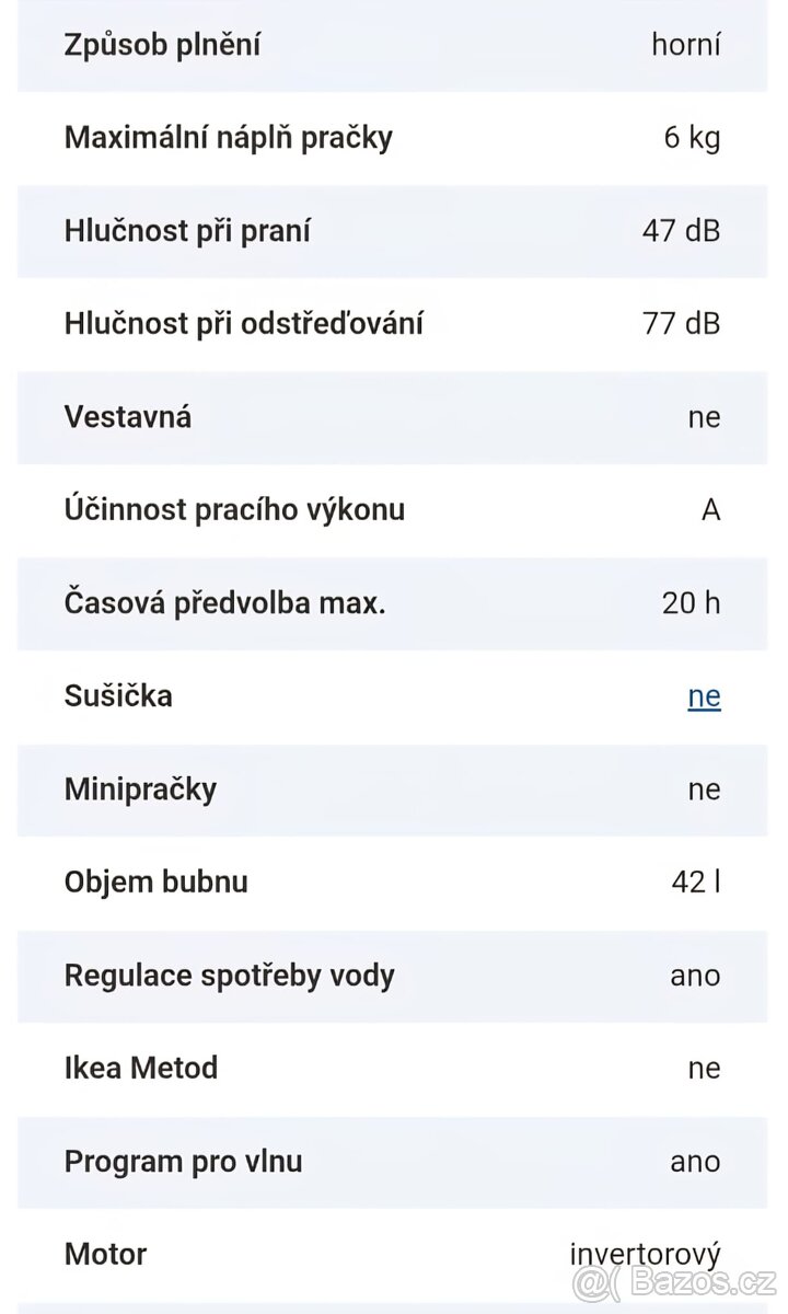 Pračka AEG vrchní plnění - 7