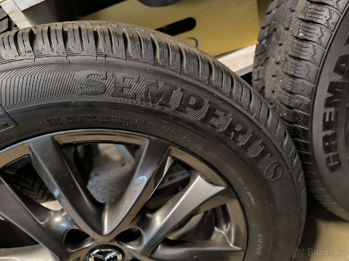 ALU kola Mazda CX3 5x114,3 r16 Originál, zimní pneu 91% - 7
