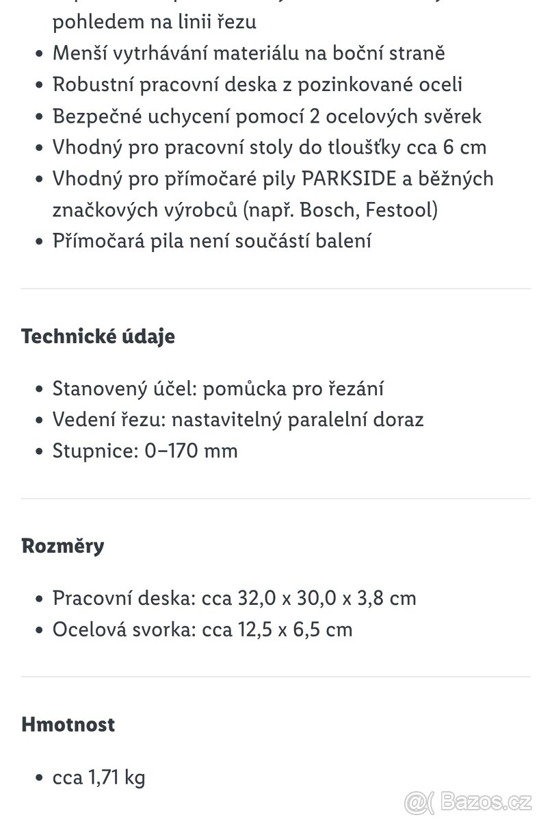Stůl pro přímočarou pilu Parkside - 7