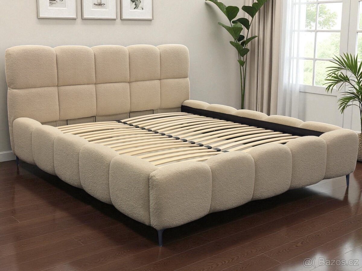 Manželská postel , uplne nový . Bezový | 180x200 - 7