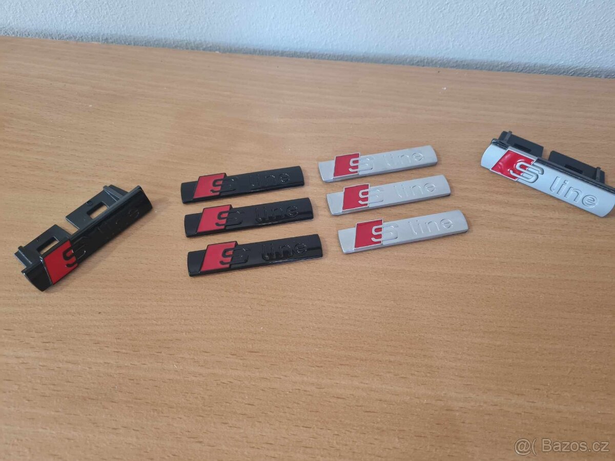 Cierne a sive Napisy S-LINE pre AUDI - 7