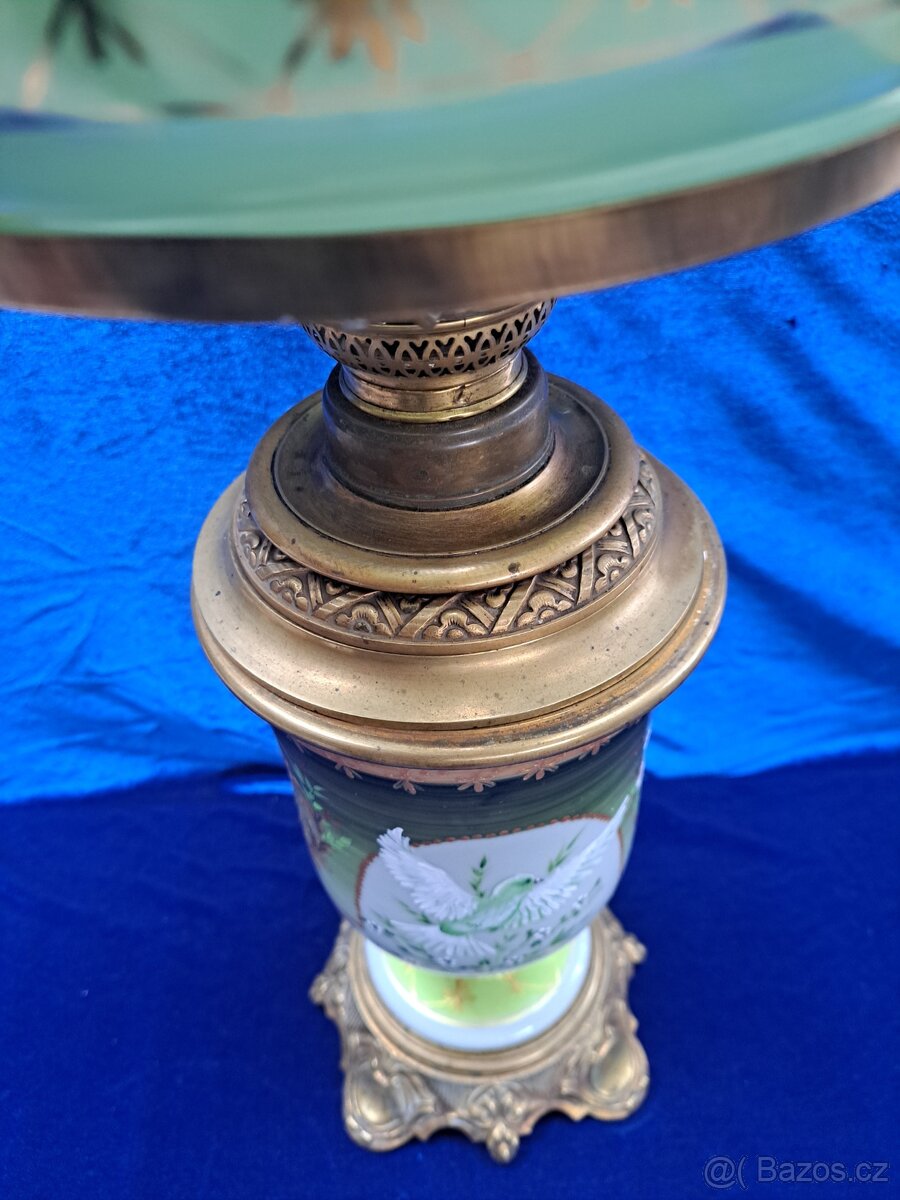 Petrolejová lampa zelená - 7