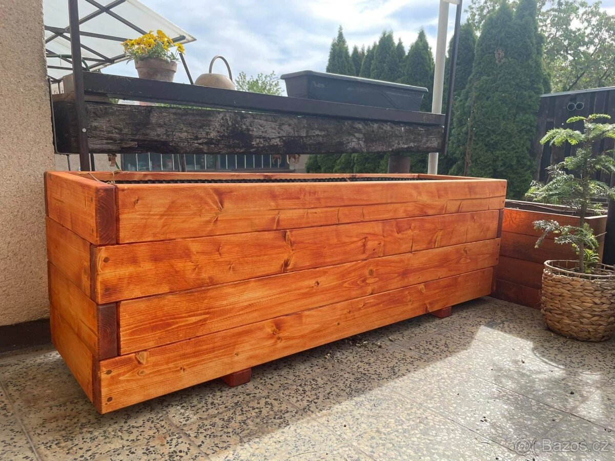 Vyvýšené záhony a truhlíky ze dřeva - 4 cm tlusté fošny - 7