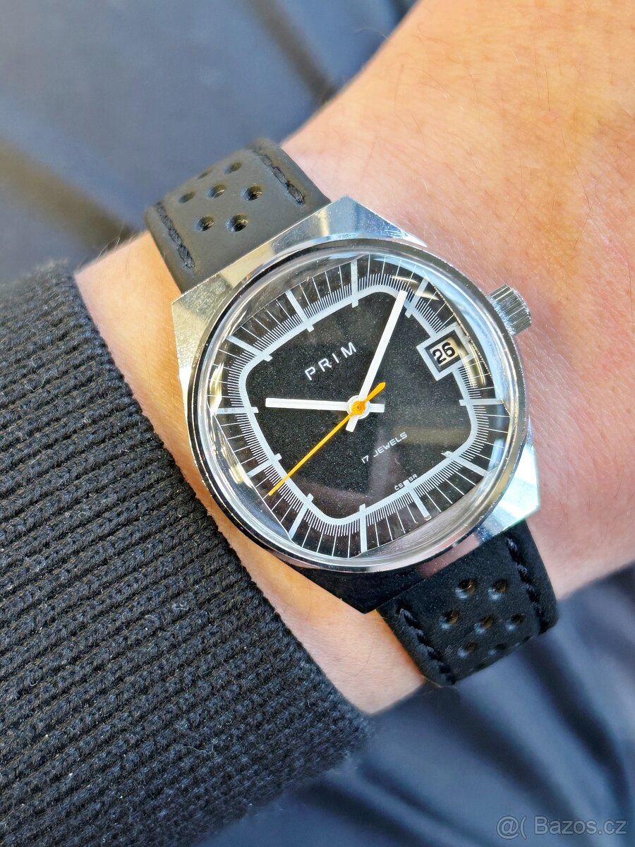 Československé mechanické vintage retro hodinky PRIM TV - 7