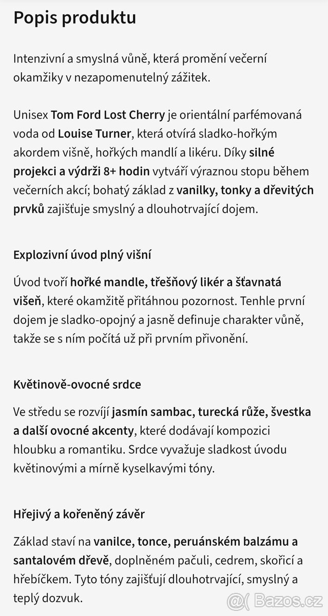 Nový unisex parfém s edice Tom Ford Lost Cherry - 7