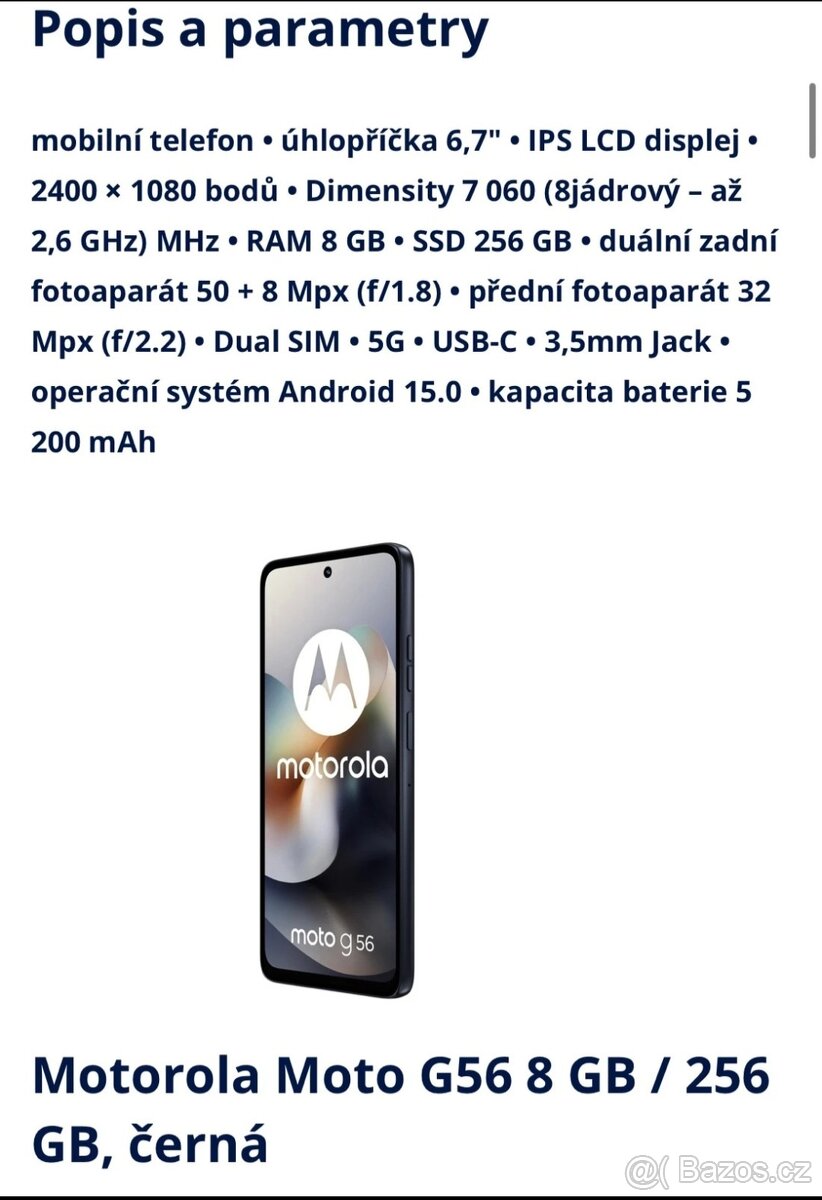 Motorola g56 5G černý - 7