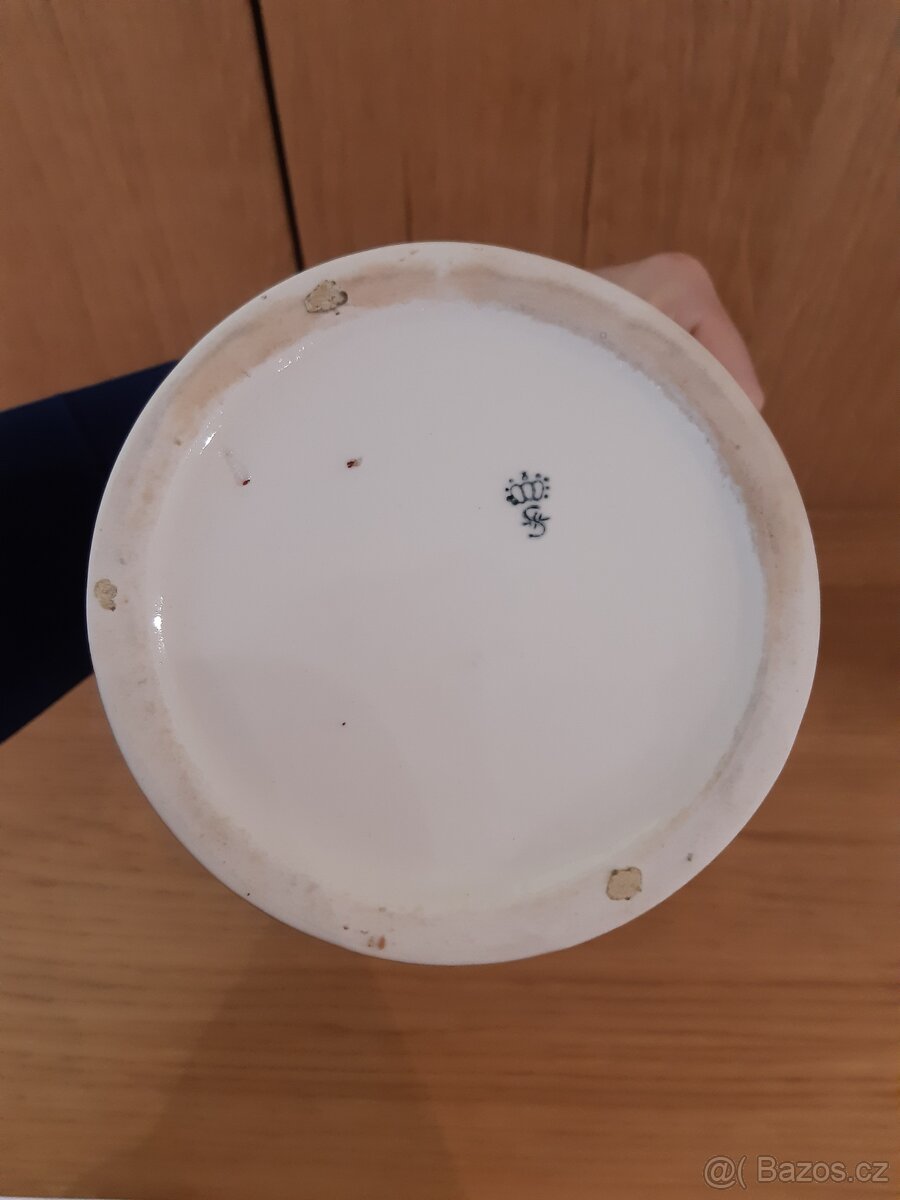 Starožitný korbel s cínovou pokličkou - 7