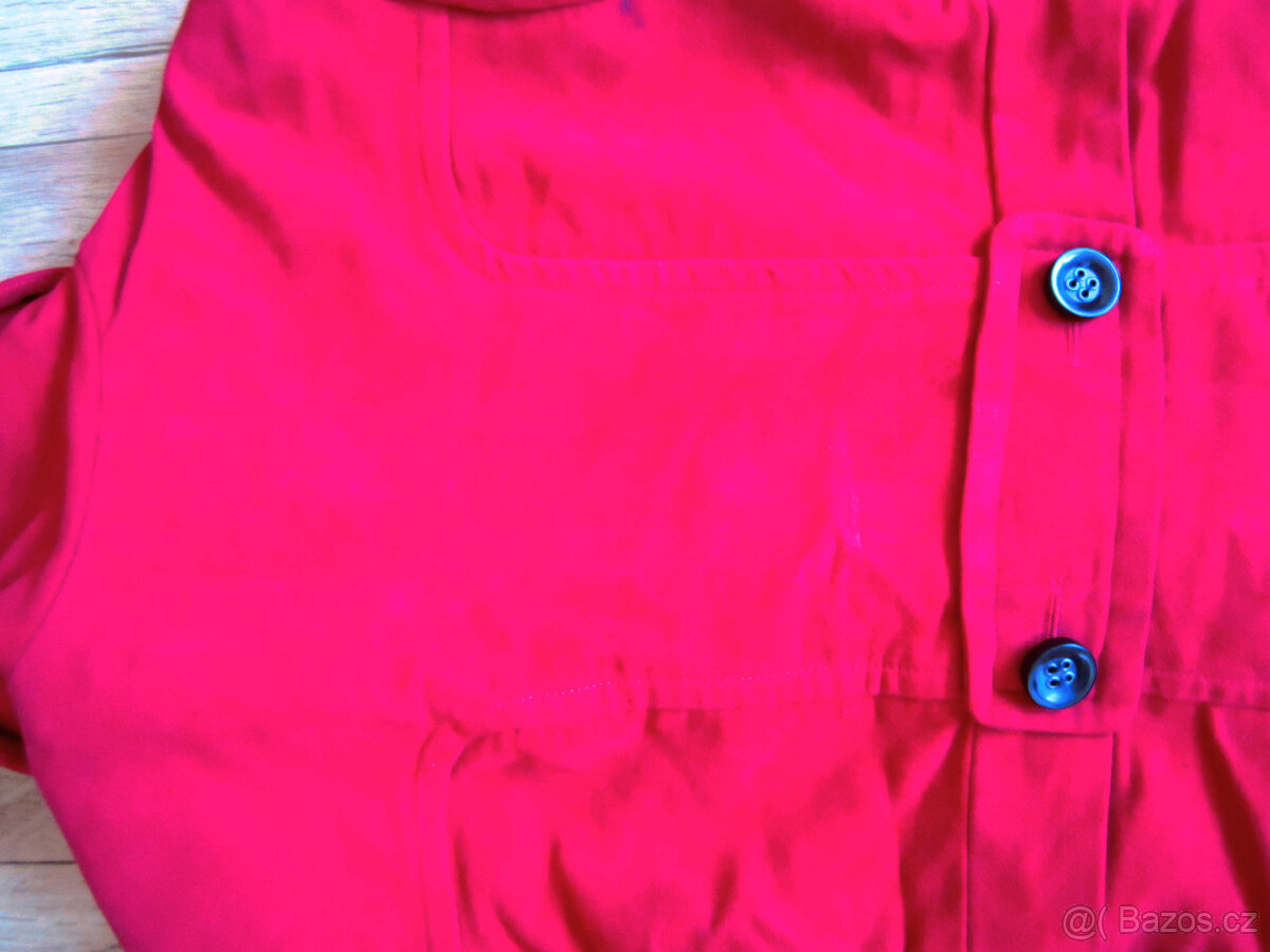 Zimní kabát zn. Mango, vel. M/38, 100% bavlna, jasně červený - 7