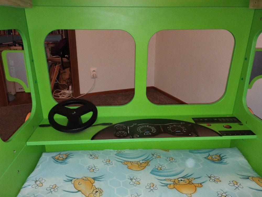 Dětská dvoupatrová postel autobus - 7