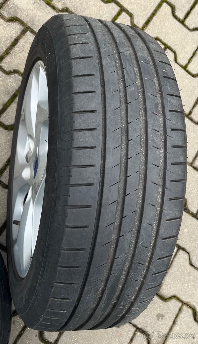 Alu kola Ford, 5x108, R16, ET50, letní pneu - 7